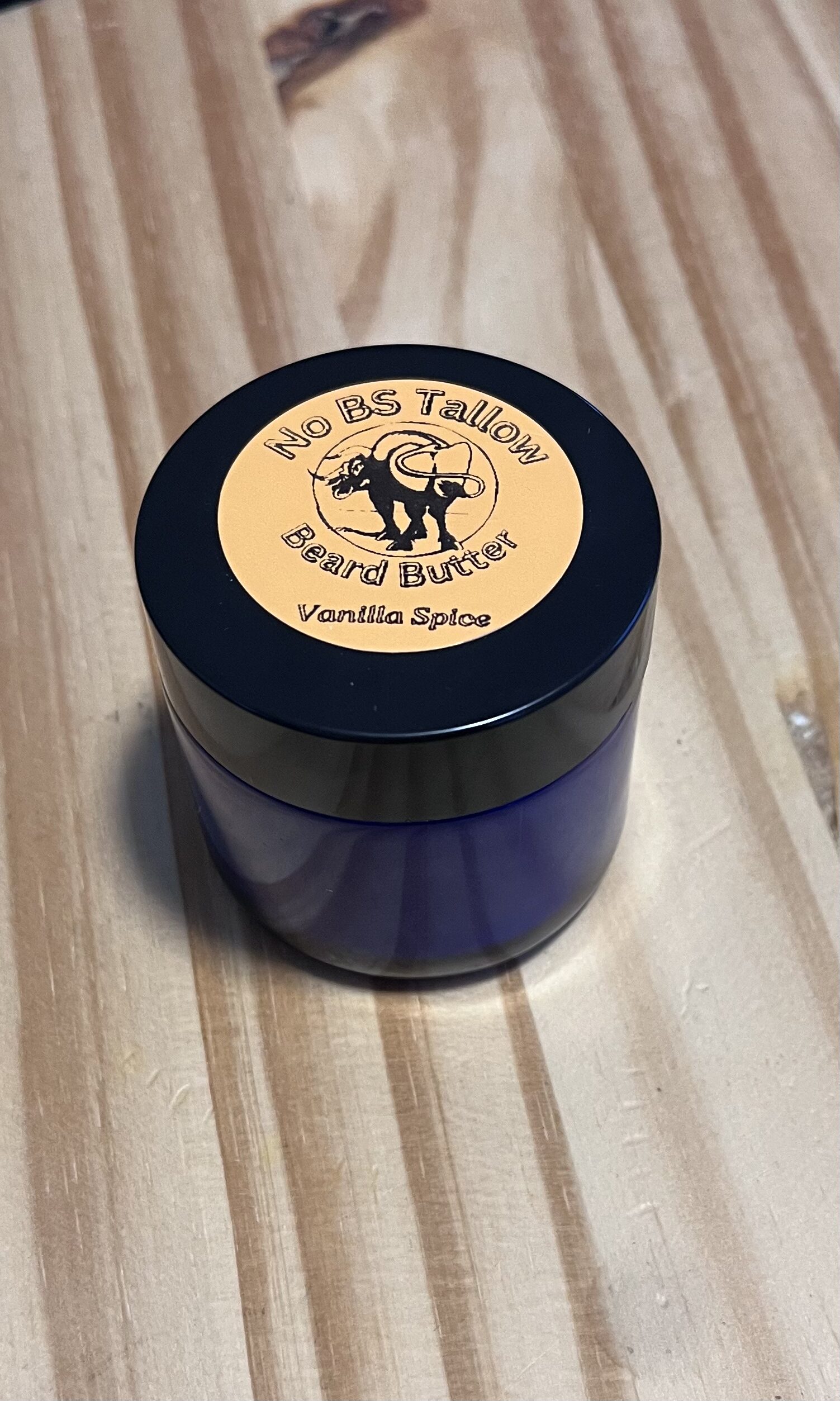 No BS Tallow - Beard Butter - Vanilla Spice 2oz Glass Jar - Image 2
