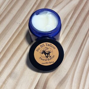 No BS Tallow - Beard Butter - Vanilla Spice 2oz Glass Jar