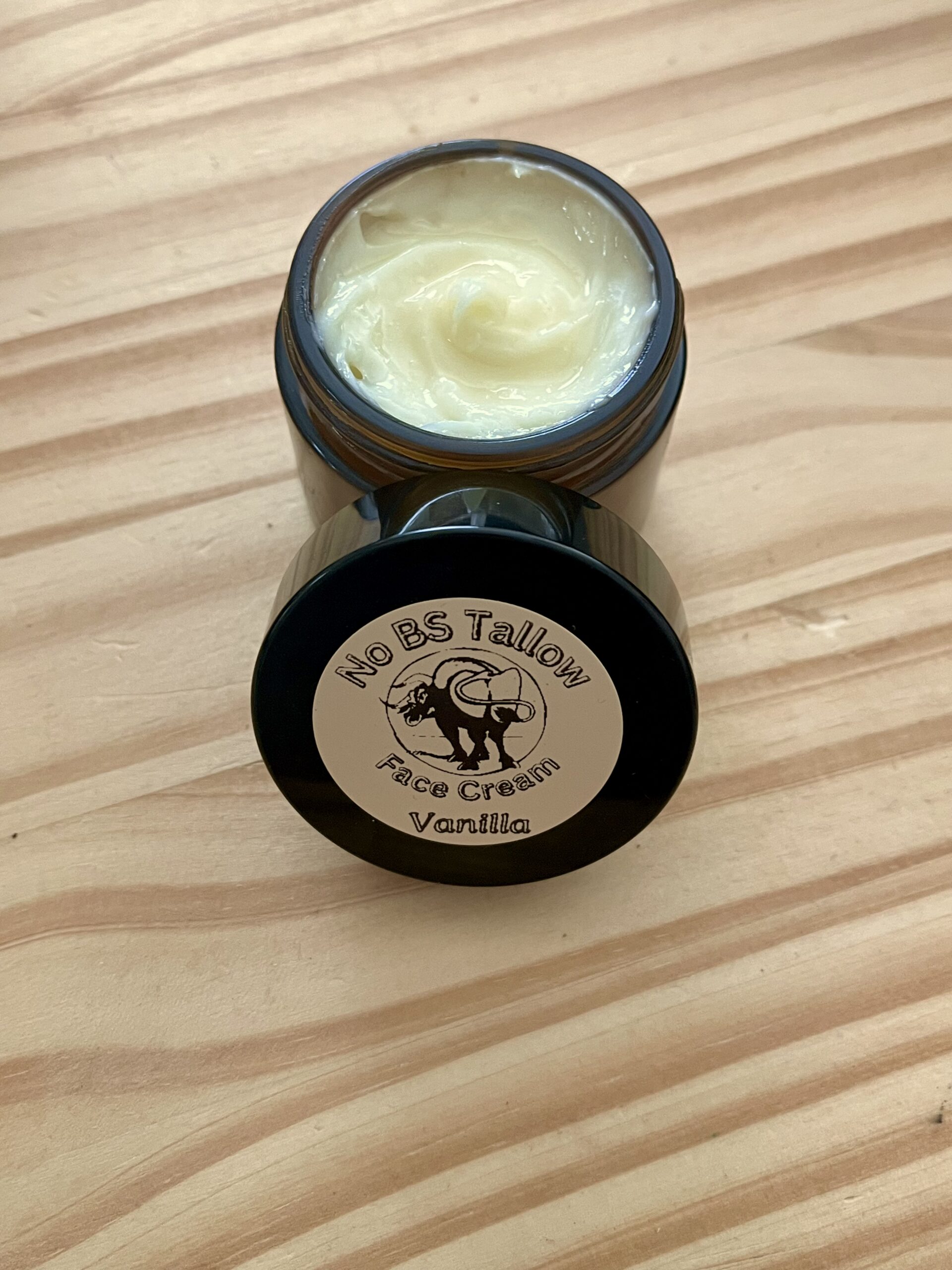No BS Tallow - Vanilla Face Cream - 2oz Glass Jar